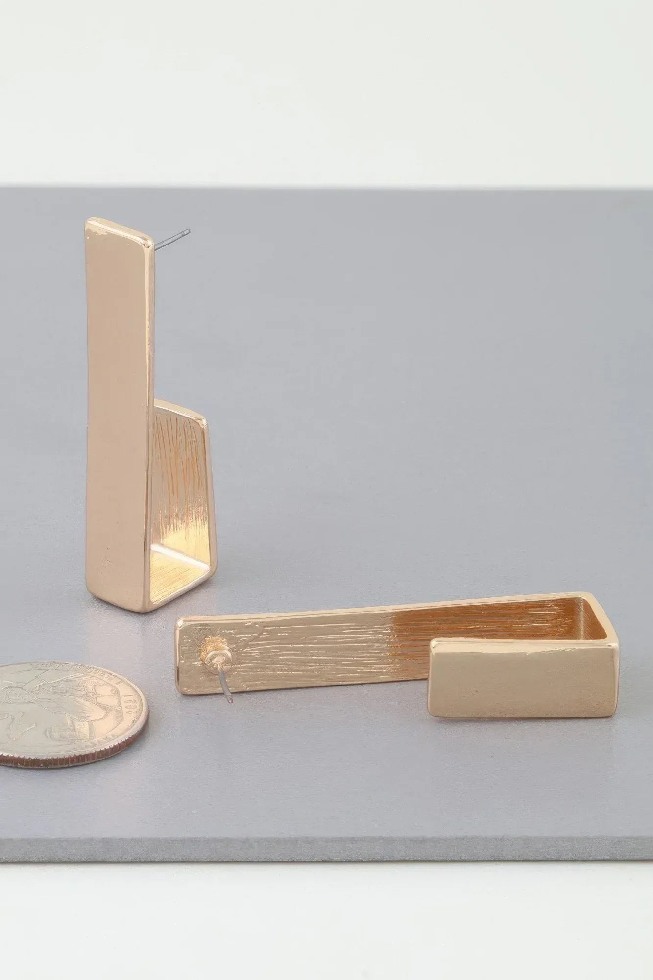 Modern Geometric Frame Hook Earrings Secondary image