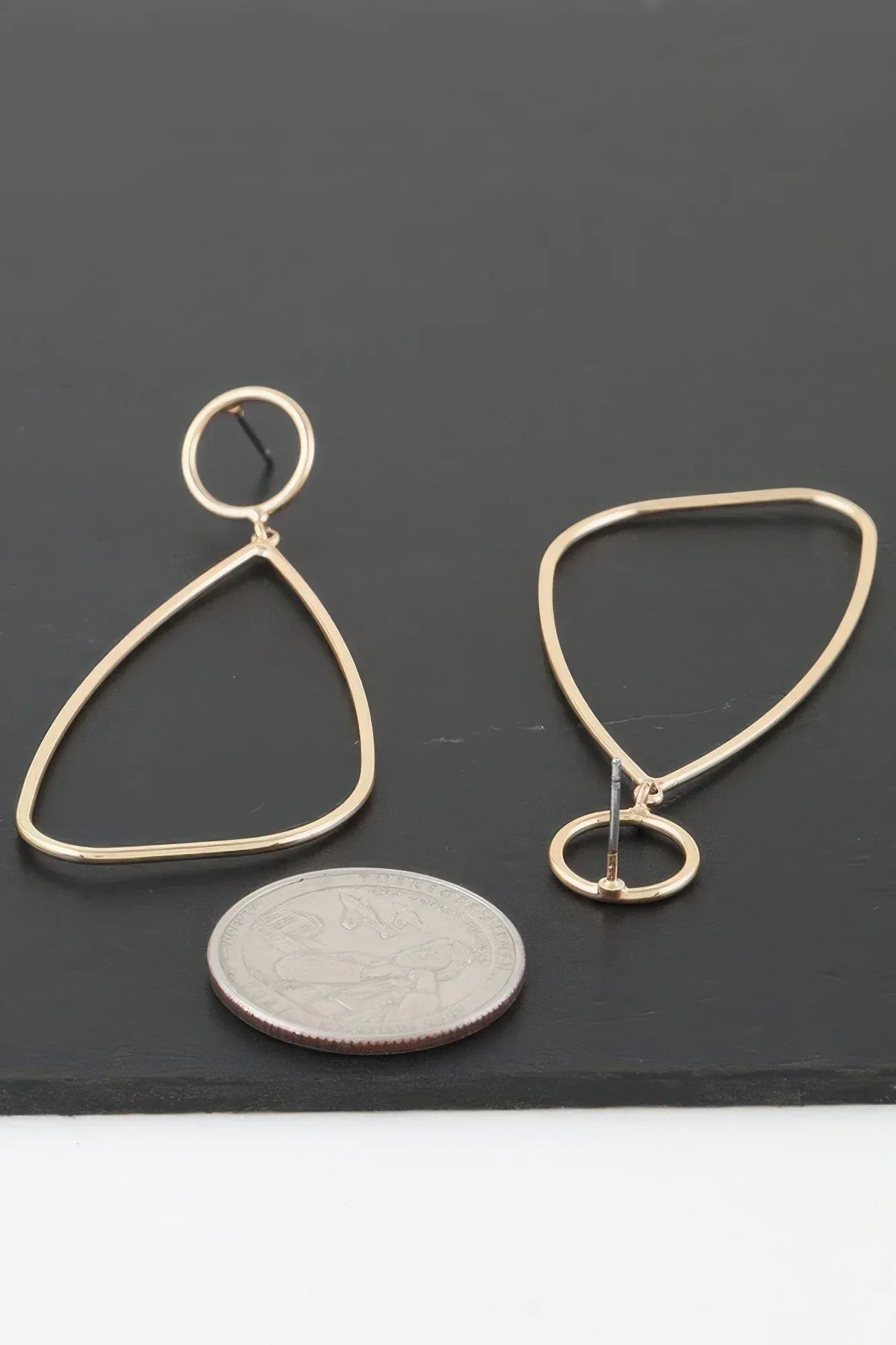 Minimal Abstract Teardrop Earrings Secondary image