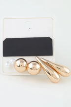 Multi Teardrop N Pearl Earrings Set | Mixtshop LLC