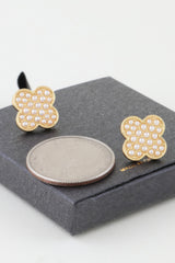 Pearled Clover Stud Earrings | Mixtshop LLC