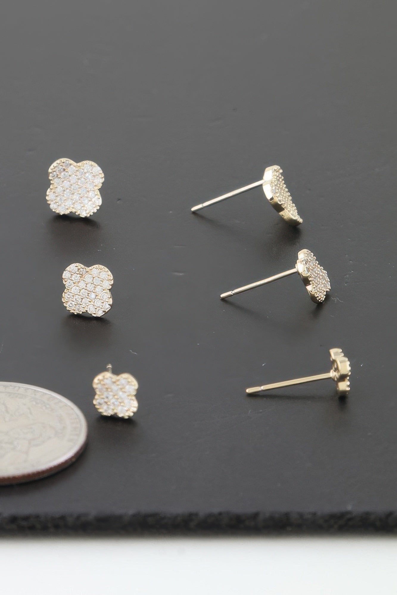 Multi Jeweled Clover Stud Earrings Set | Mixtshop LLC