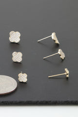 Multi Jeweled Clover Stud Earrings Set | Mixtshop LLC