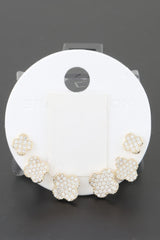 Multi Jeweled Clover Stud Earrings Set | Mixtshop LLC