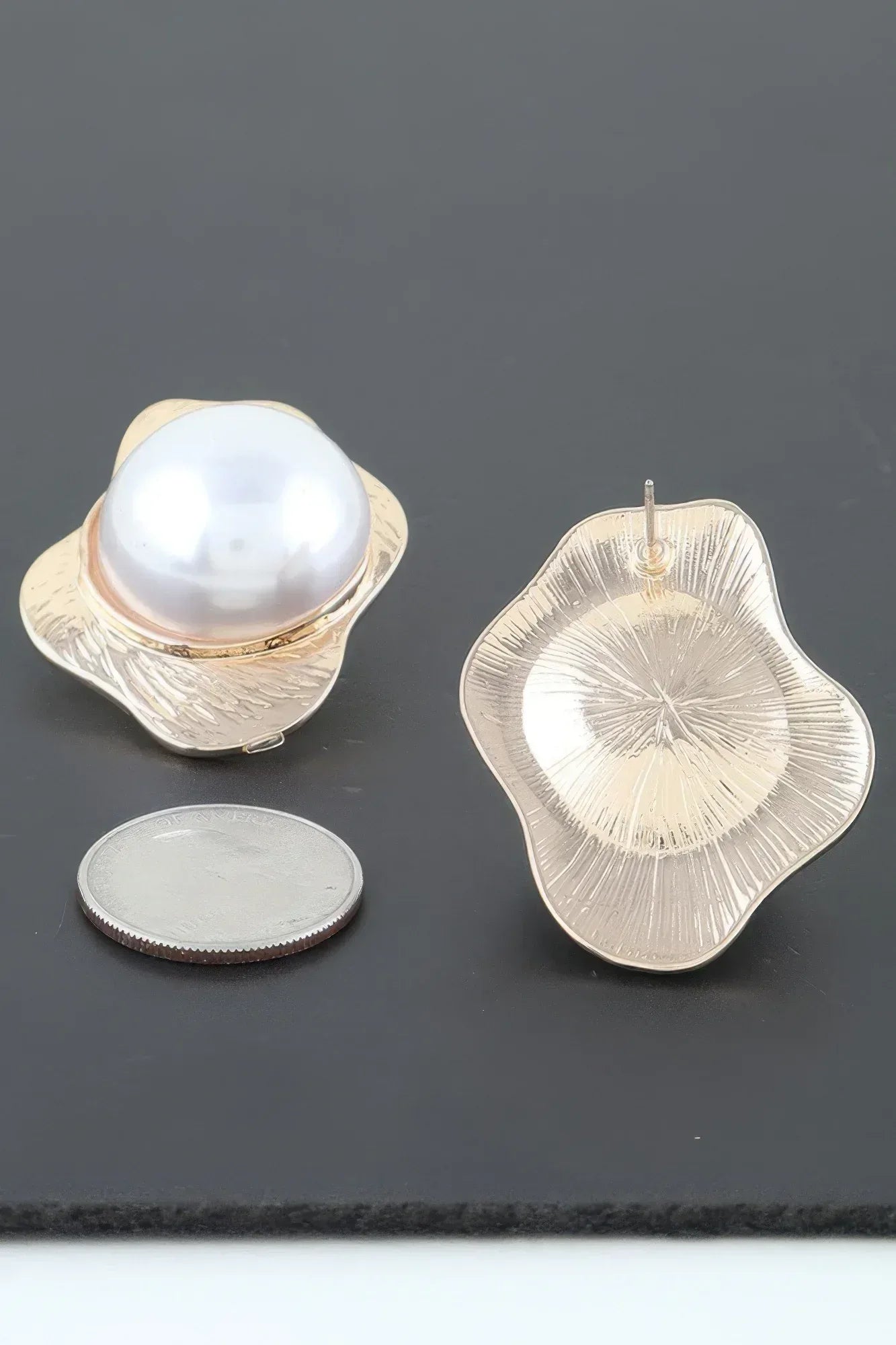Etched Stone Statement Stud Earrings | Mixtshop LLC
