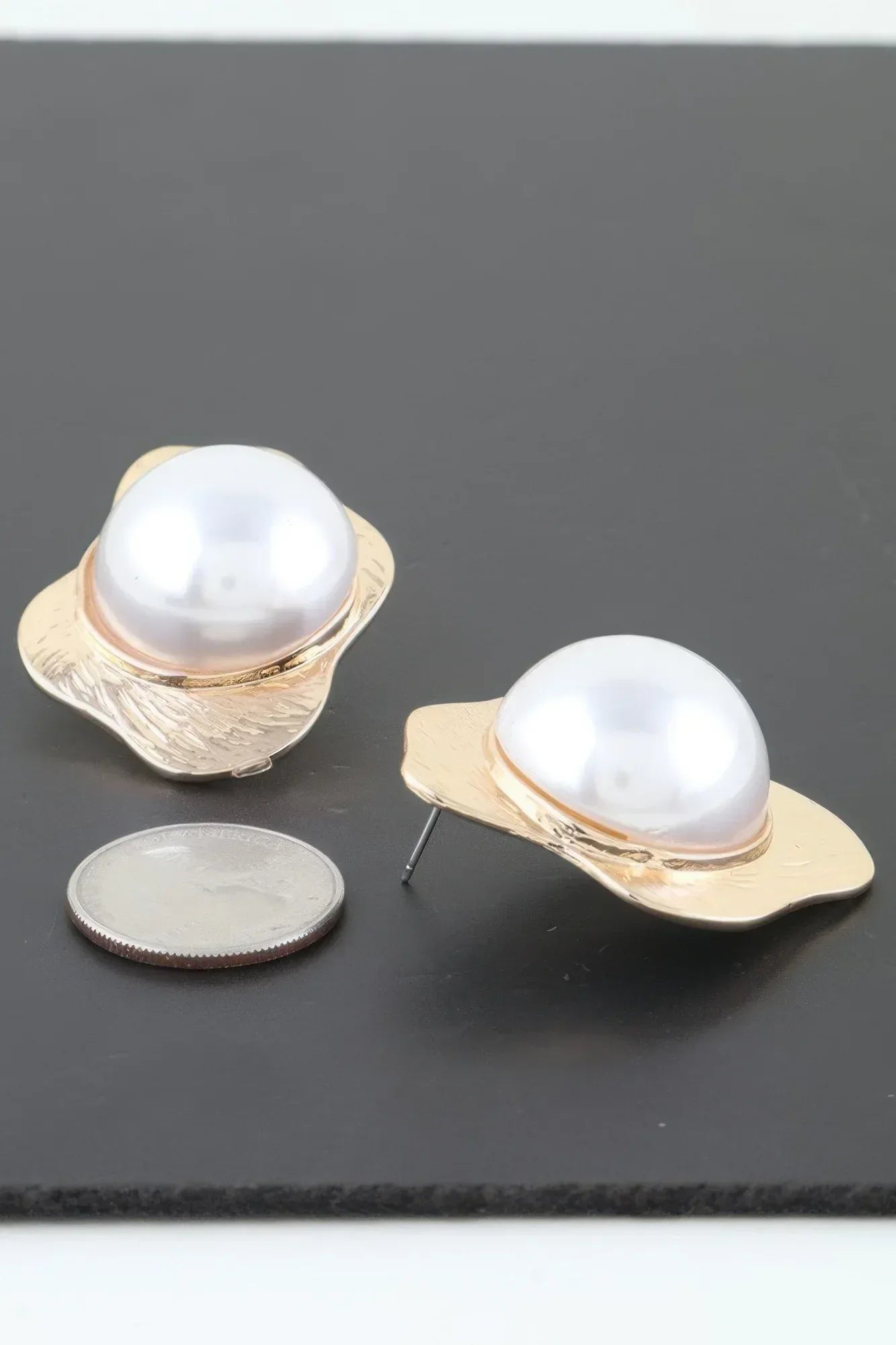 Etched Stone Statement Stud Earrings | Mixtshop LLC