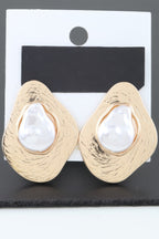 Abstract Etched Stone Stud Earrings | Mixtshop LLC