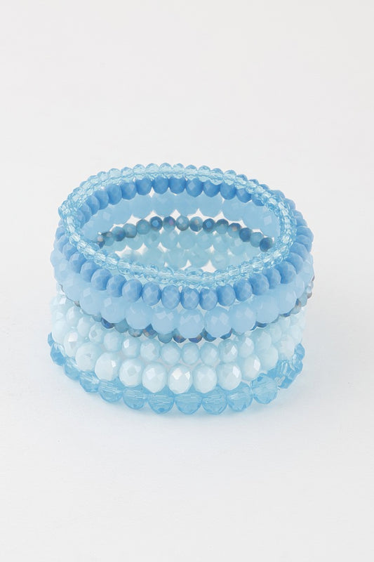 Multi Pastel Pink Crystal Beaded Bracelet | Mixtshop LLC