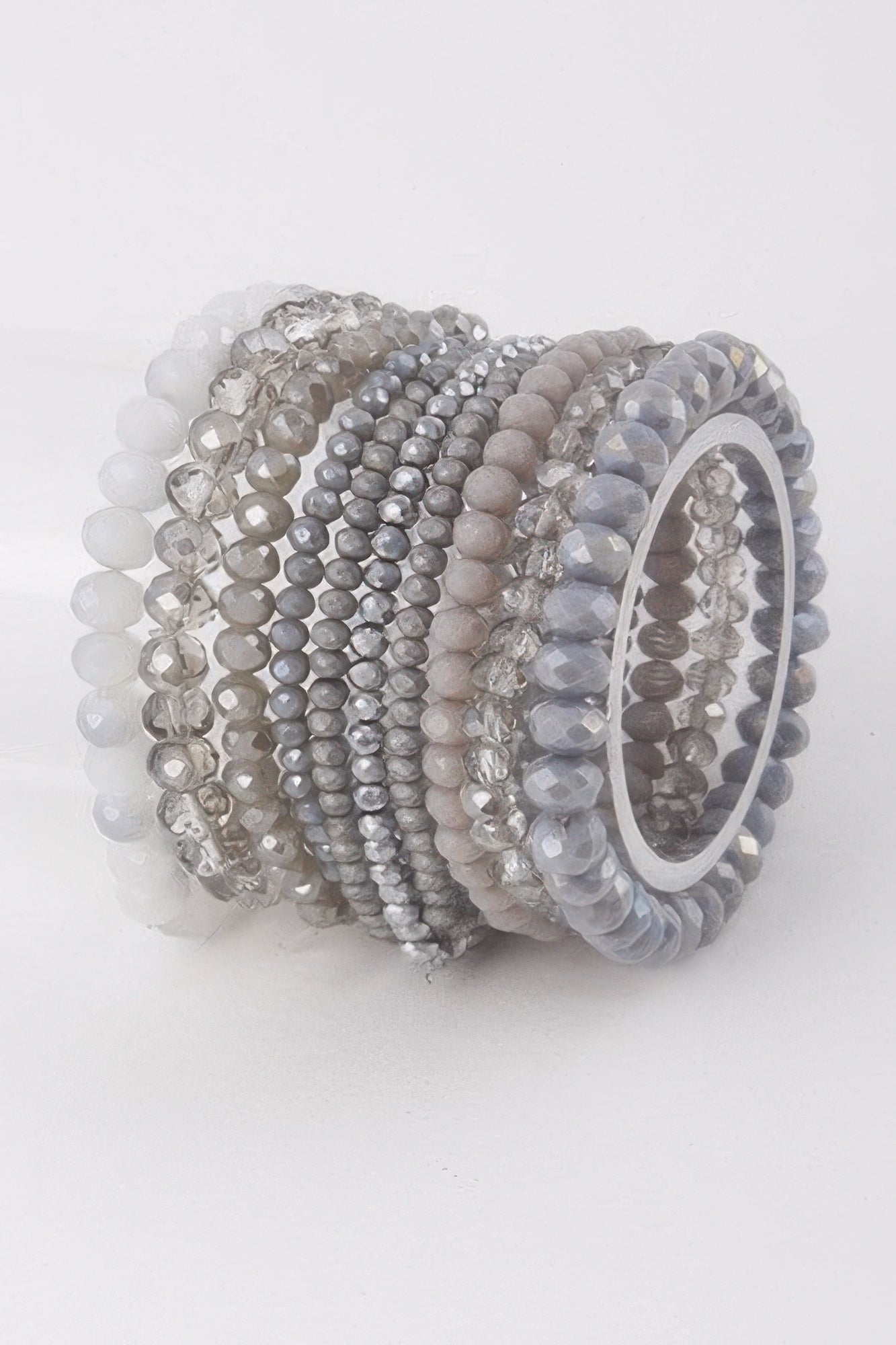 Multi Pastel Pink Crystal Beaded Bracelet | Mixtshop LLC
