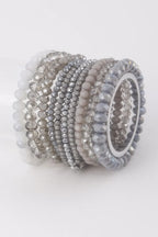 Multi Pastel Pink Crystal Beaded Bracelet | Mixtshop LLC