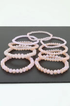 Multi Pastel Pink Crystal Beaded Bracelet | Mixtshop LLC