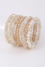 Multi Pastel Pink Crystal Beaded Bracelet | Mixtshop LLC