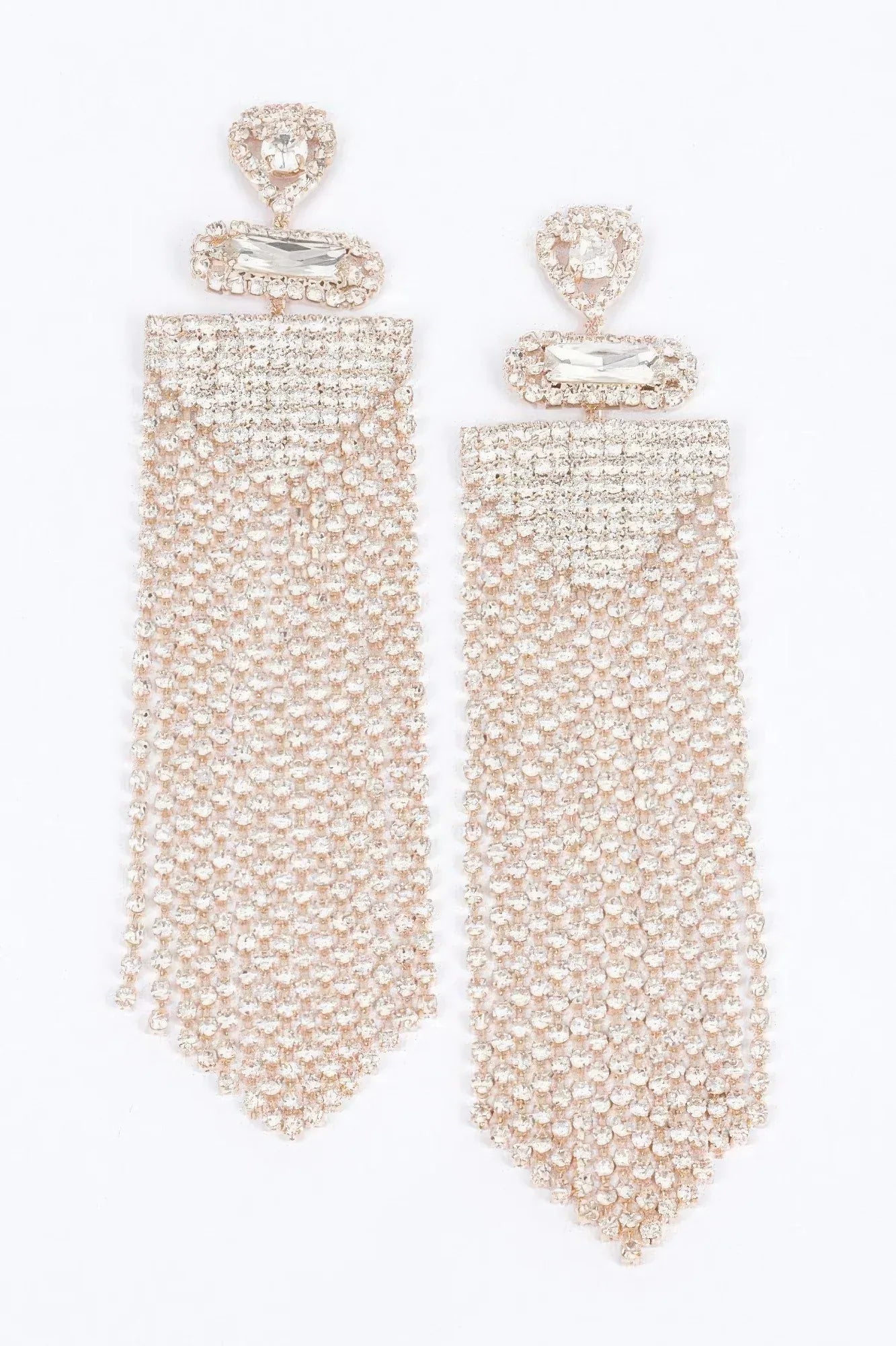 Rhinestone Fringe Earring | Mixtshop LLC Main image