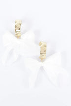 Metal Fabric Flower Earring | Mixtshop LLC