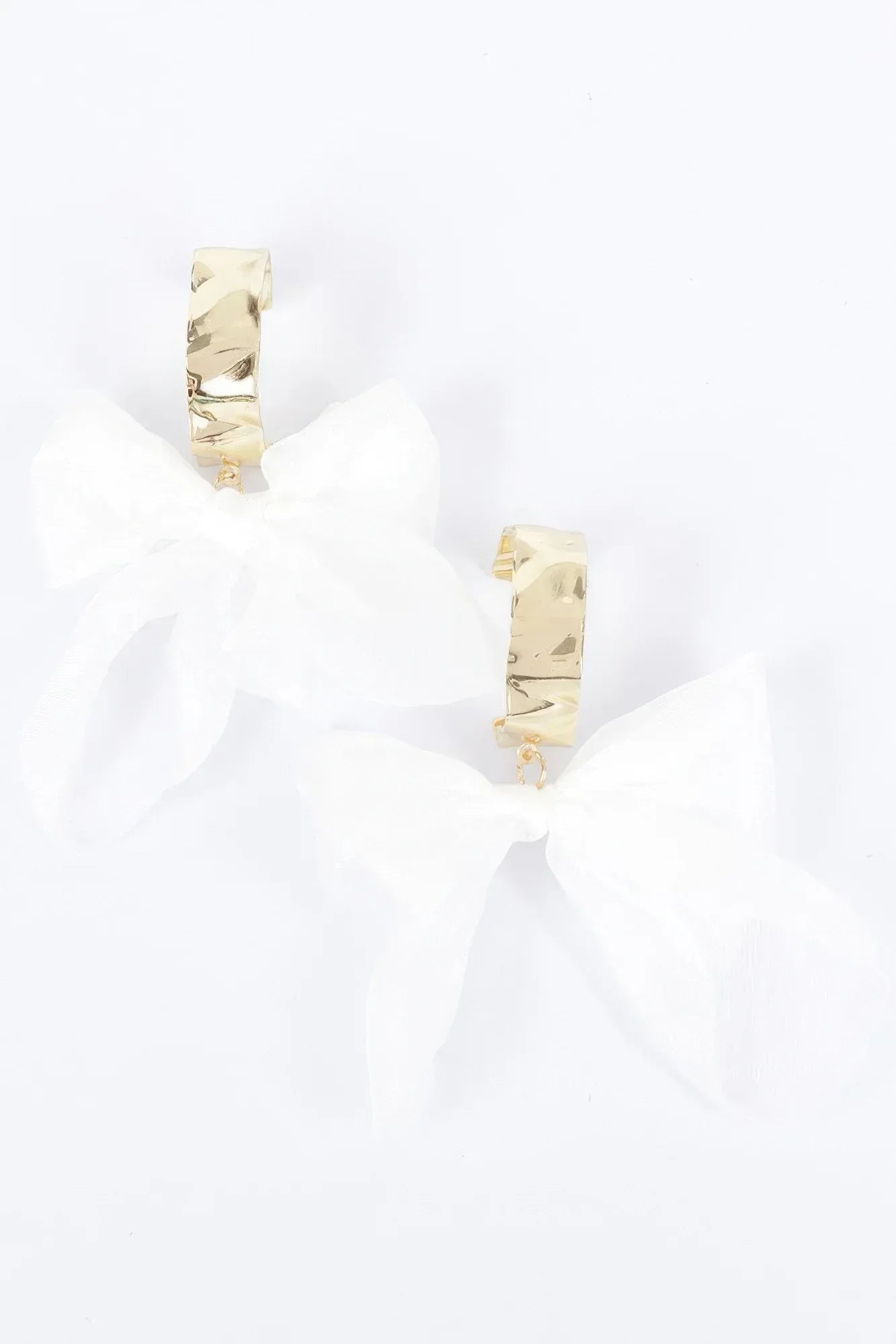 Metal Fabric Flower Earring | Mixtshop LLC