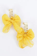 Metal Fabric Flower Earring | Mixtshop LLC