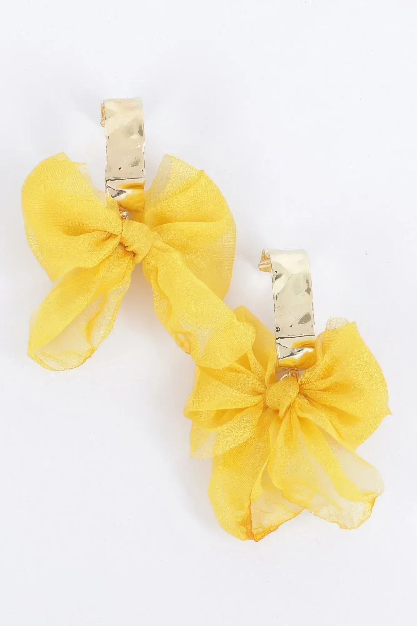Metal Fabric Flower Earring | Mixtshop LLC