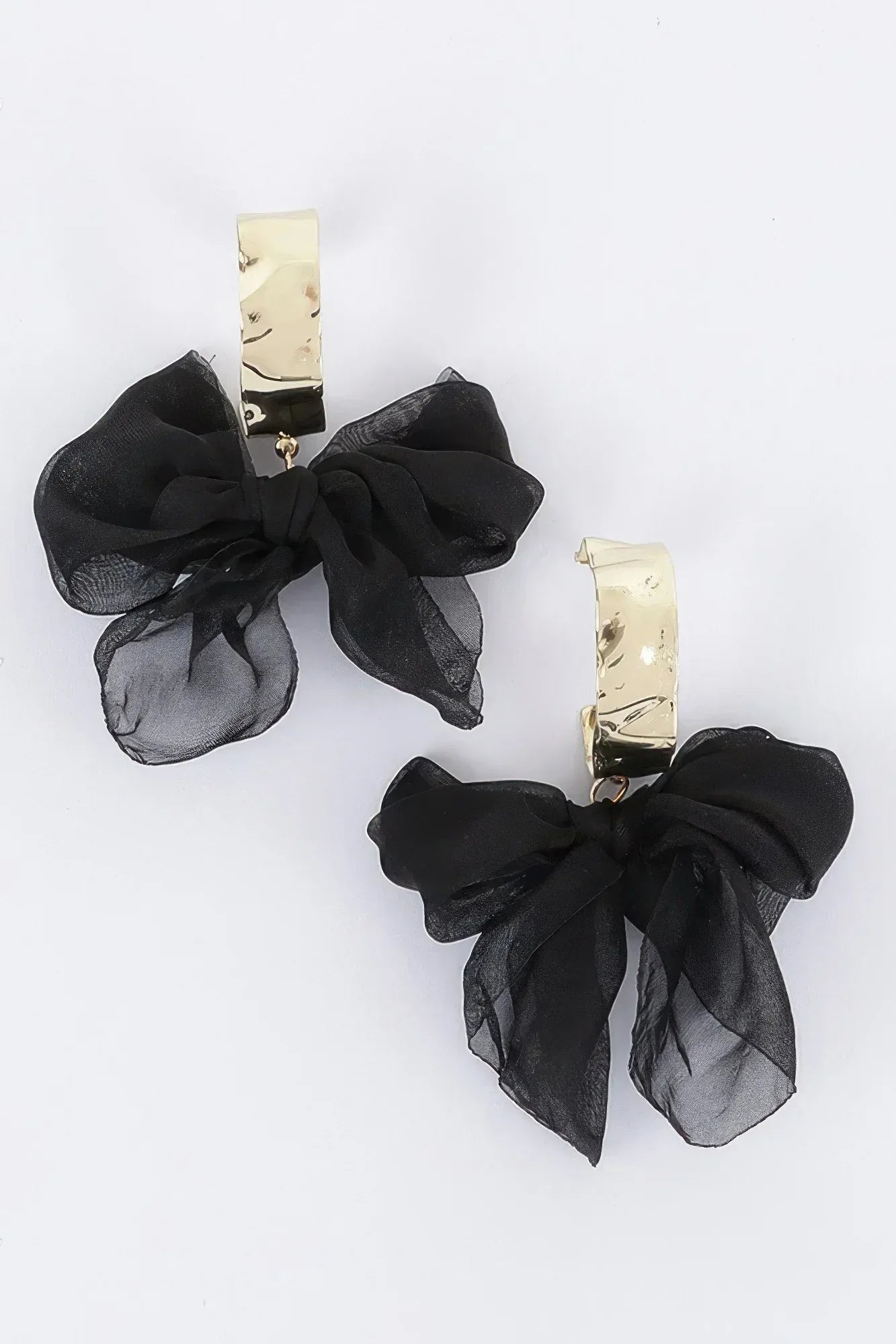 Metal Fabric Flower Earring | Mixtshop LLC