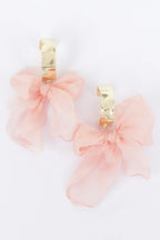 Metal Fabric Flower Earring | Mixtshop LLC