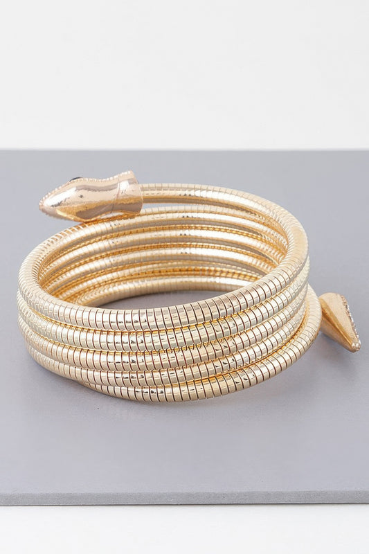 Coiled Bejeweled Snake Bracelet | Mixtshop LLC