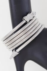 Coiled Bejeweled Snake Bracelet | Mixtshop LLC