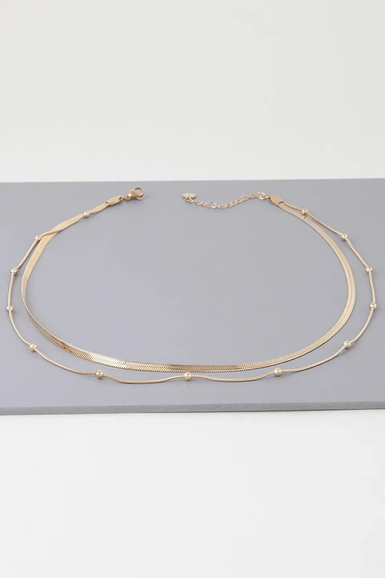 Two Layer Beaded Necklace Secondary image