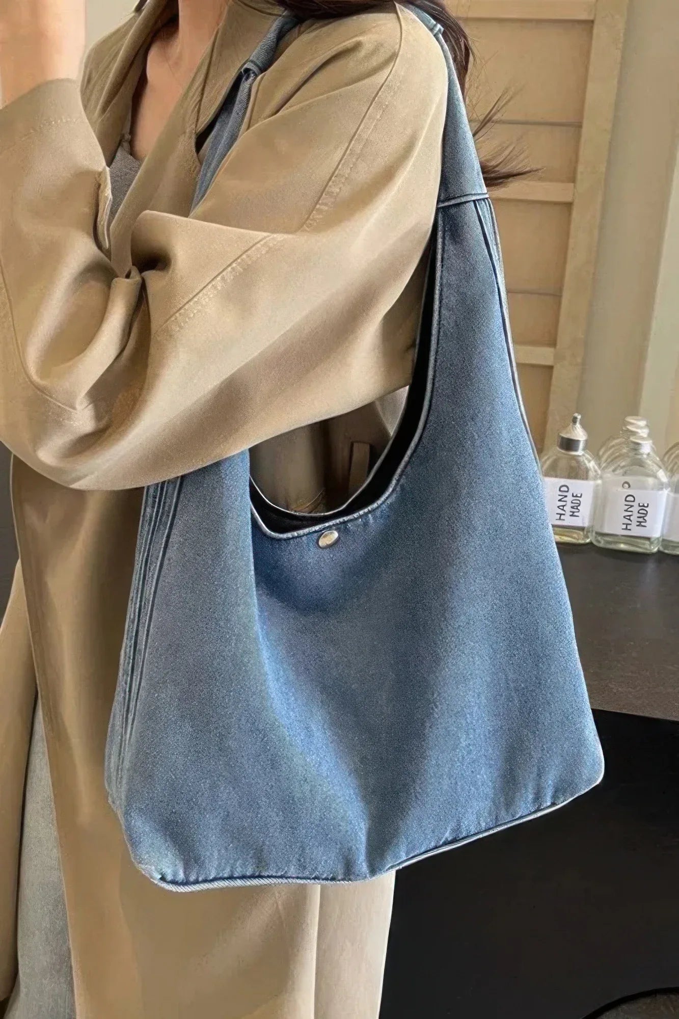Denim Hobo Bag Secondary image