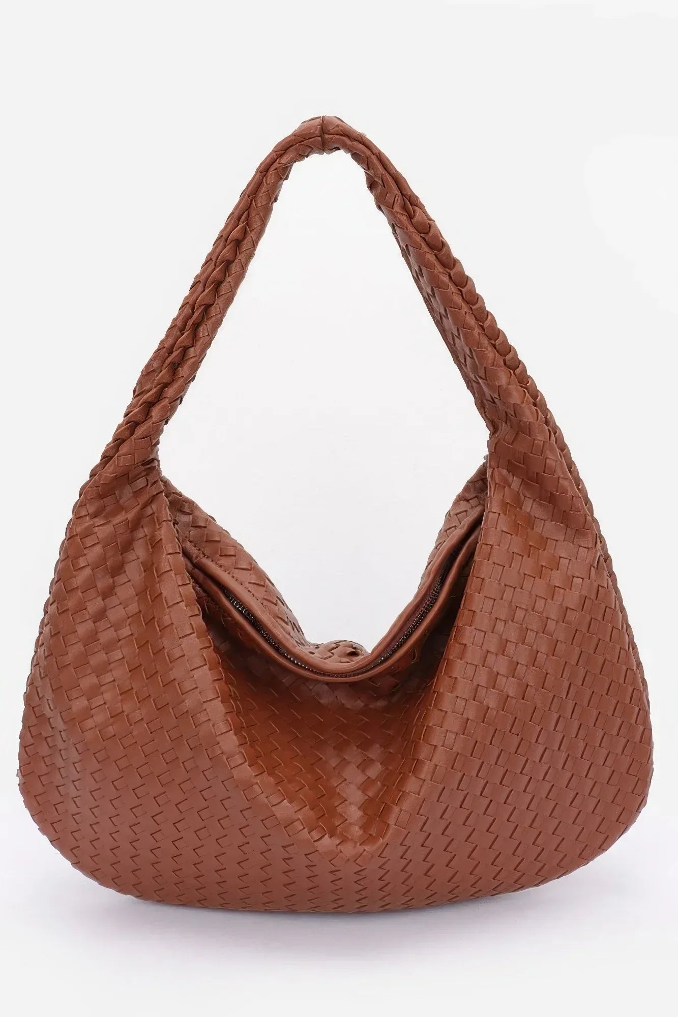 Faux Leather Braided Shoulder Bag | Mixtshop LLC Main image