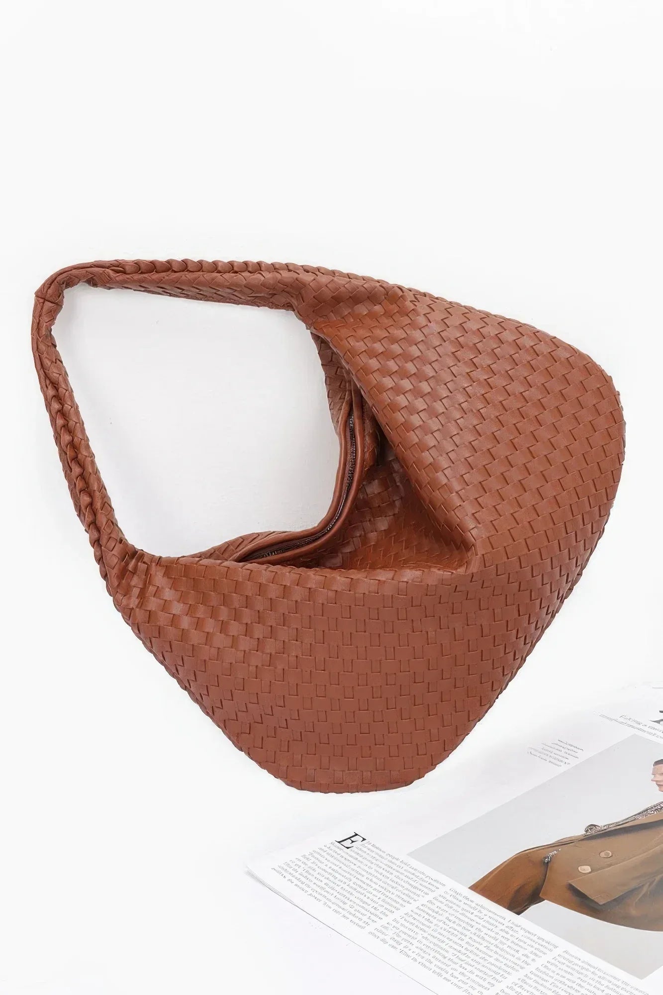Faux Leather Braided Shoulder Bag | Mixtshop LLC