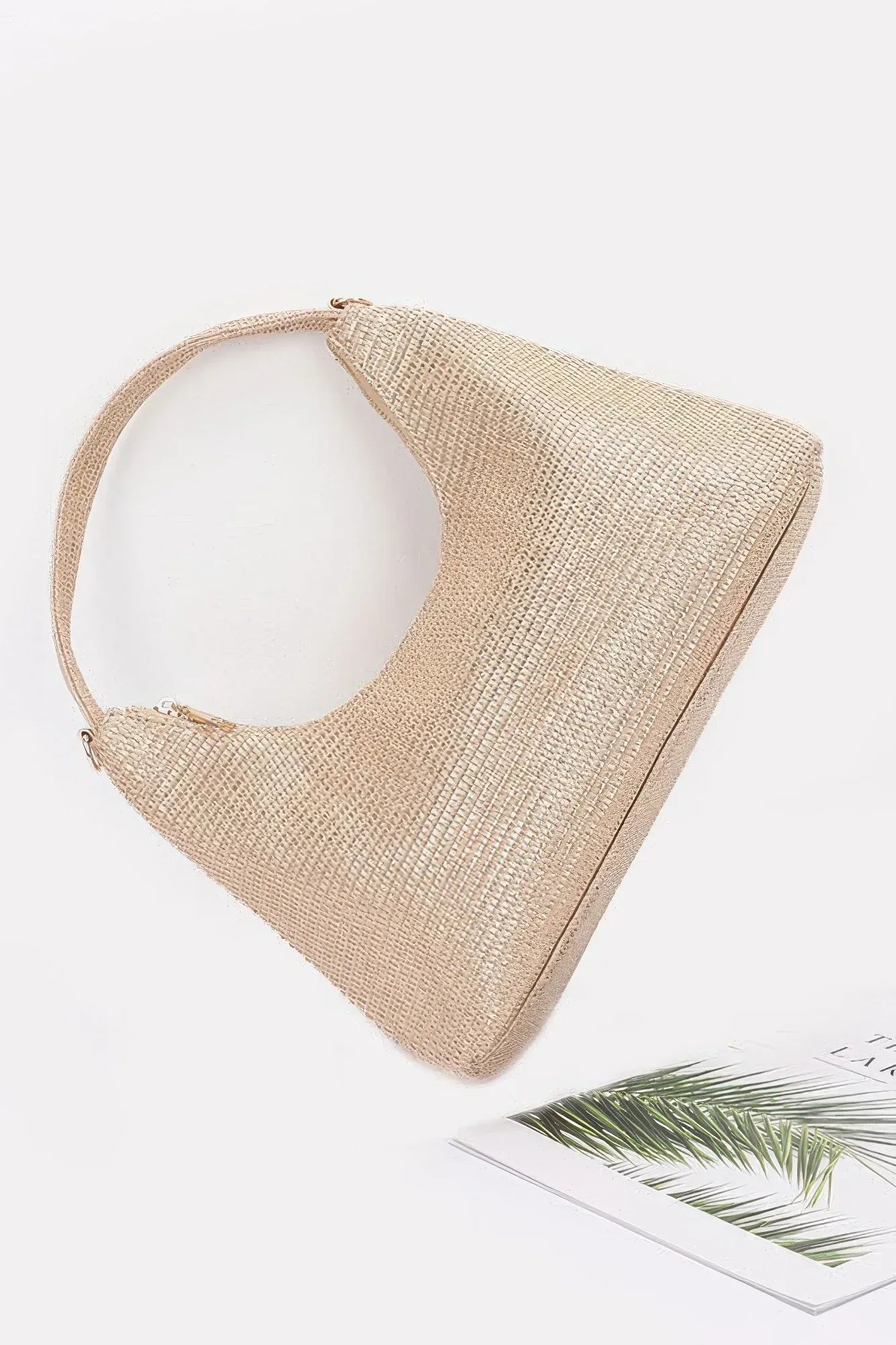 Metallic Faux Straw Hobo Bag | Mixtshop LLC