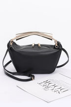 Faux Leather Metal Handle Bag | Mixtshop LLC