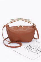 Faux Leather Metal Handle Bag | Mixtshop LLC