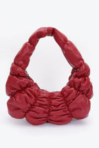 Pleated Faux Leather Shoulder Bag | Mixtshop LLC