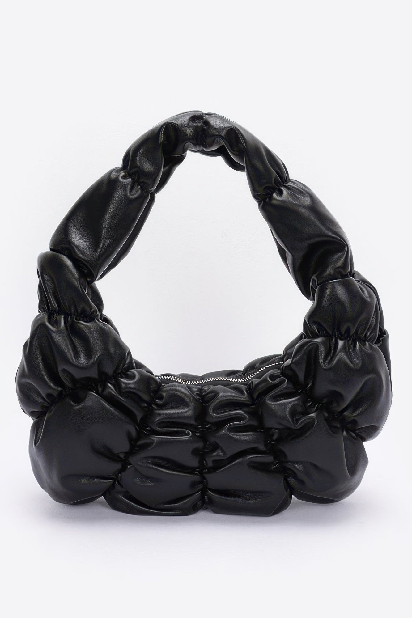 Pleated Faux Leather Shoulder Bag | Mixtshop LLC
