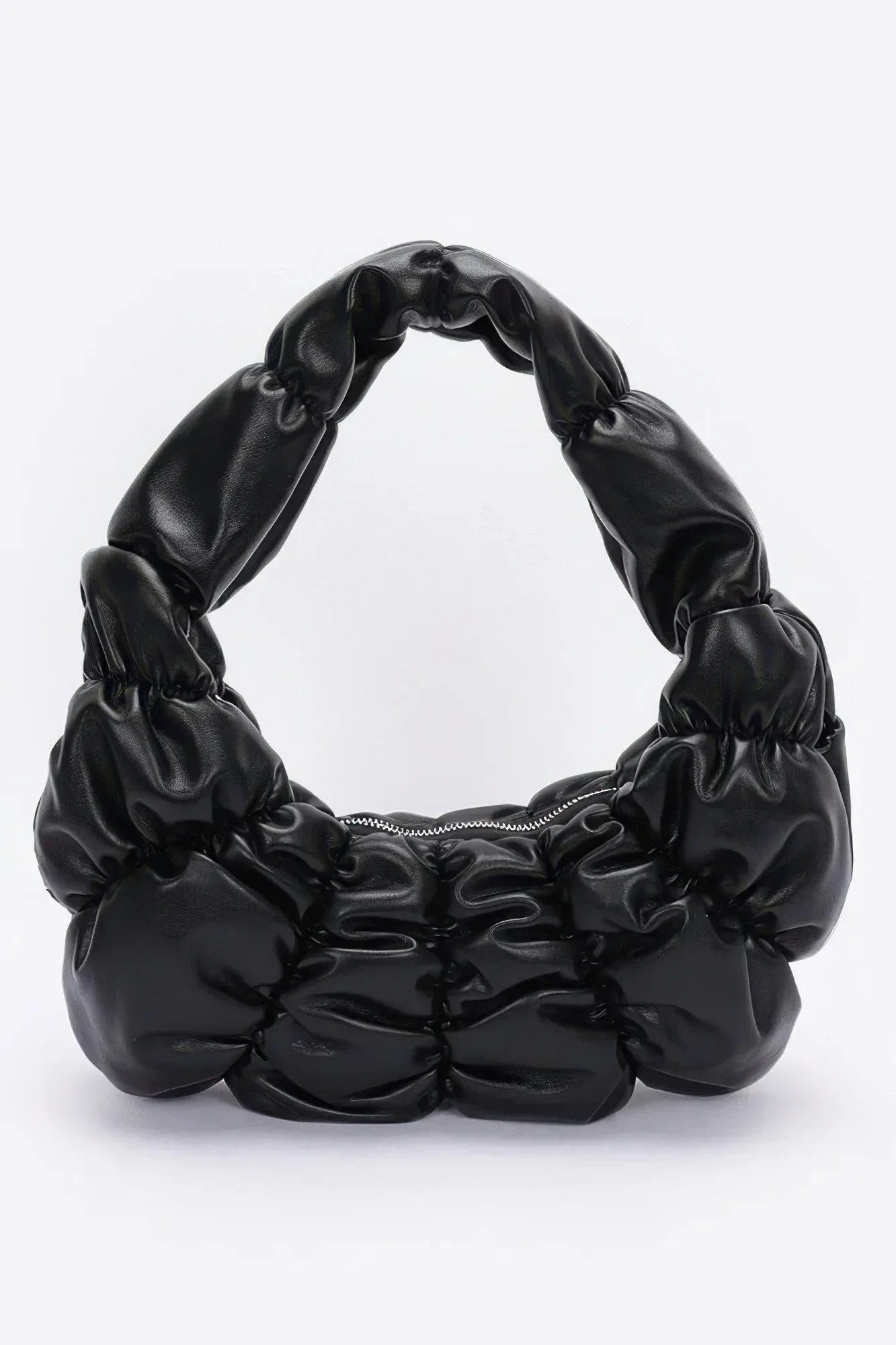 Pleated Faux Leather Shoulder Bag | Mixtshop LLC