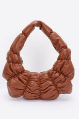 Pleated Faux Leather Shoulder Bag | Mixtshop LLC