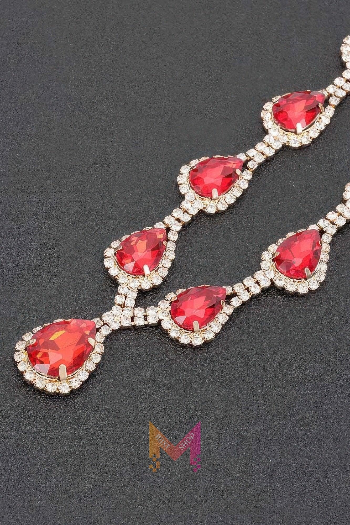 Rhinestone Necklace Set Secondary image