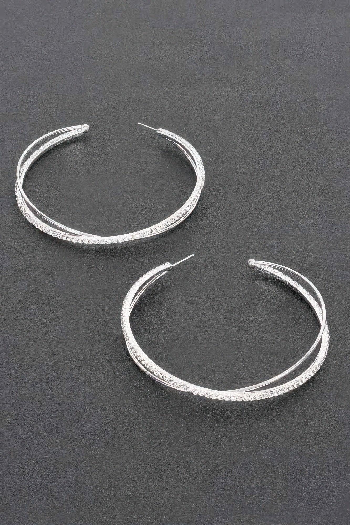Rhinestone Hoop Earring Secondary image