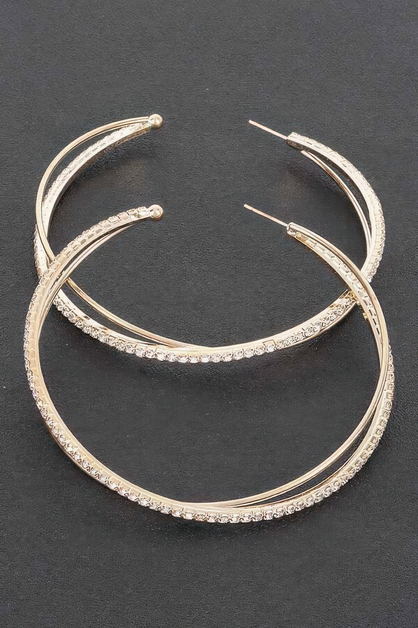 Rhinestone Hoop Earring | Mixtshop LLC