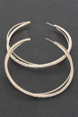 Rhinestone Hoop Earring | Mixtshop LLC