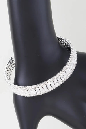Wide Cubic Zirconia Cuff Bracelet | Mixtshop LLC