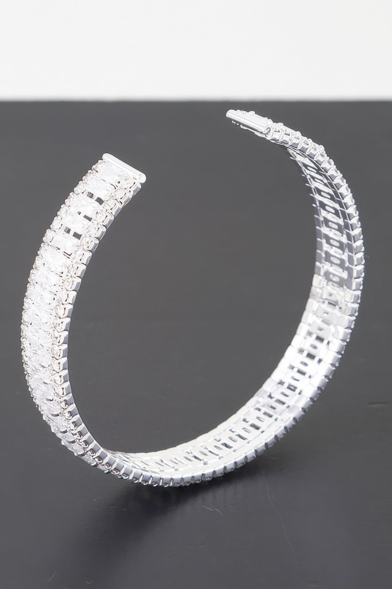 Wide Cubic Zirconia Cuff Bracelet | Mixtshop LLC