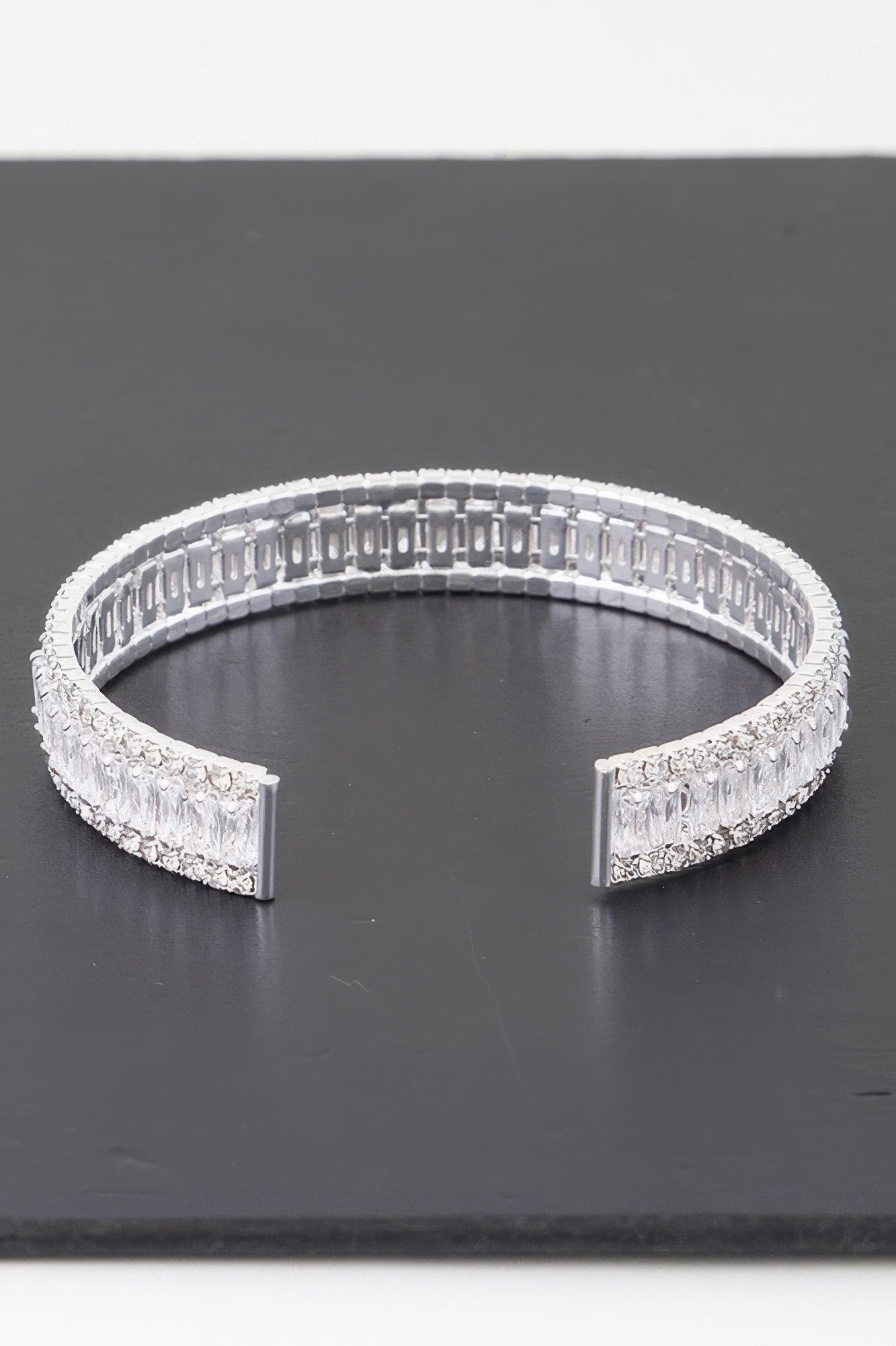 Wide Cubic Zirconia Cuff Bracelet | Mixtshop LLC