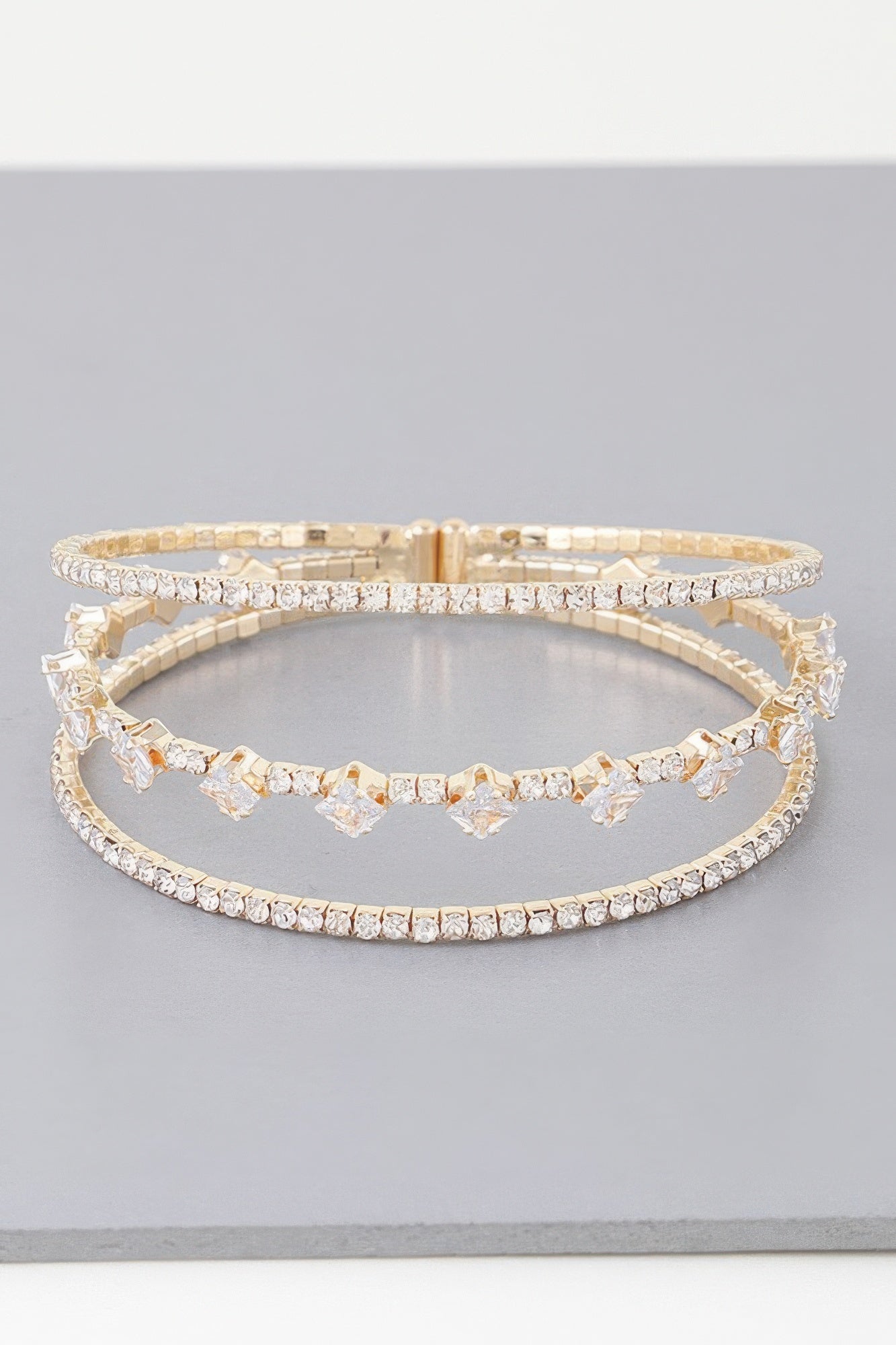 Triple Cubic Zirconia Bracelet Secondary image