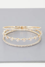 Triple Cubic Zirconia Bracelet | Mixtshop LLC