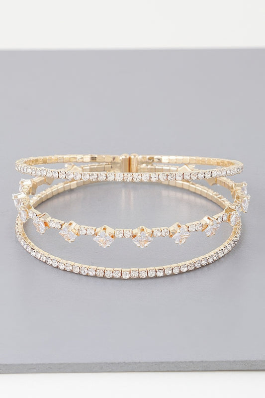 Triple Cubic Zirconia Bracelet | Mixtshop LLC