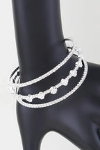 Triple Cubic Zirconia Bracelet | Mixtshop LLC