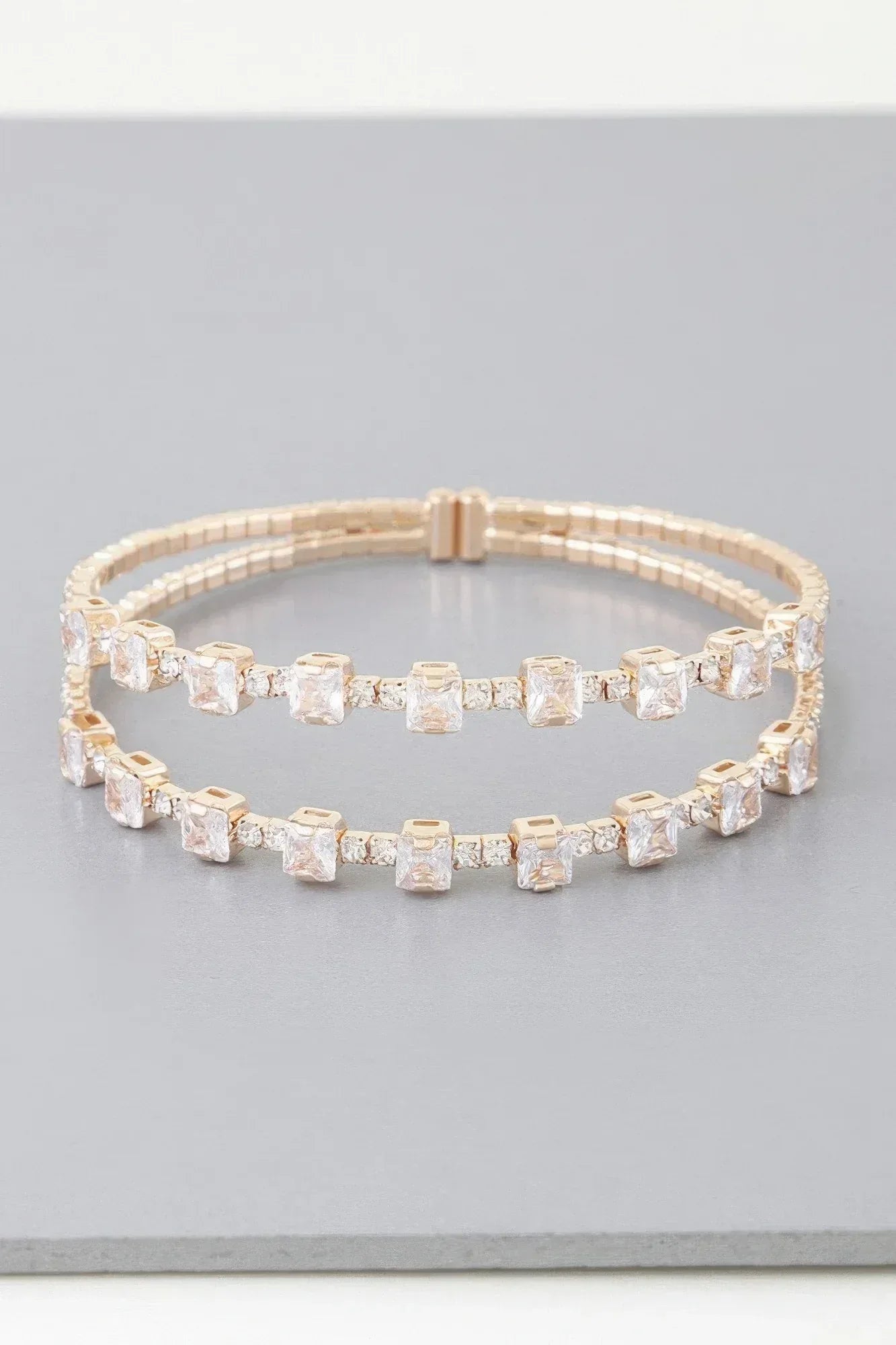 Double Cubic Zirconia Bracelet Secondary image