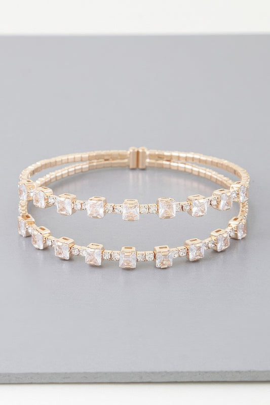 Double Cubic Zirconia Bracelet | Mixtshop LLC