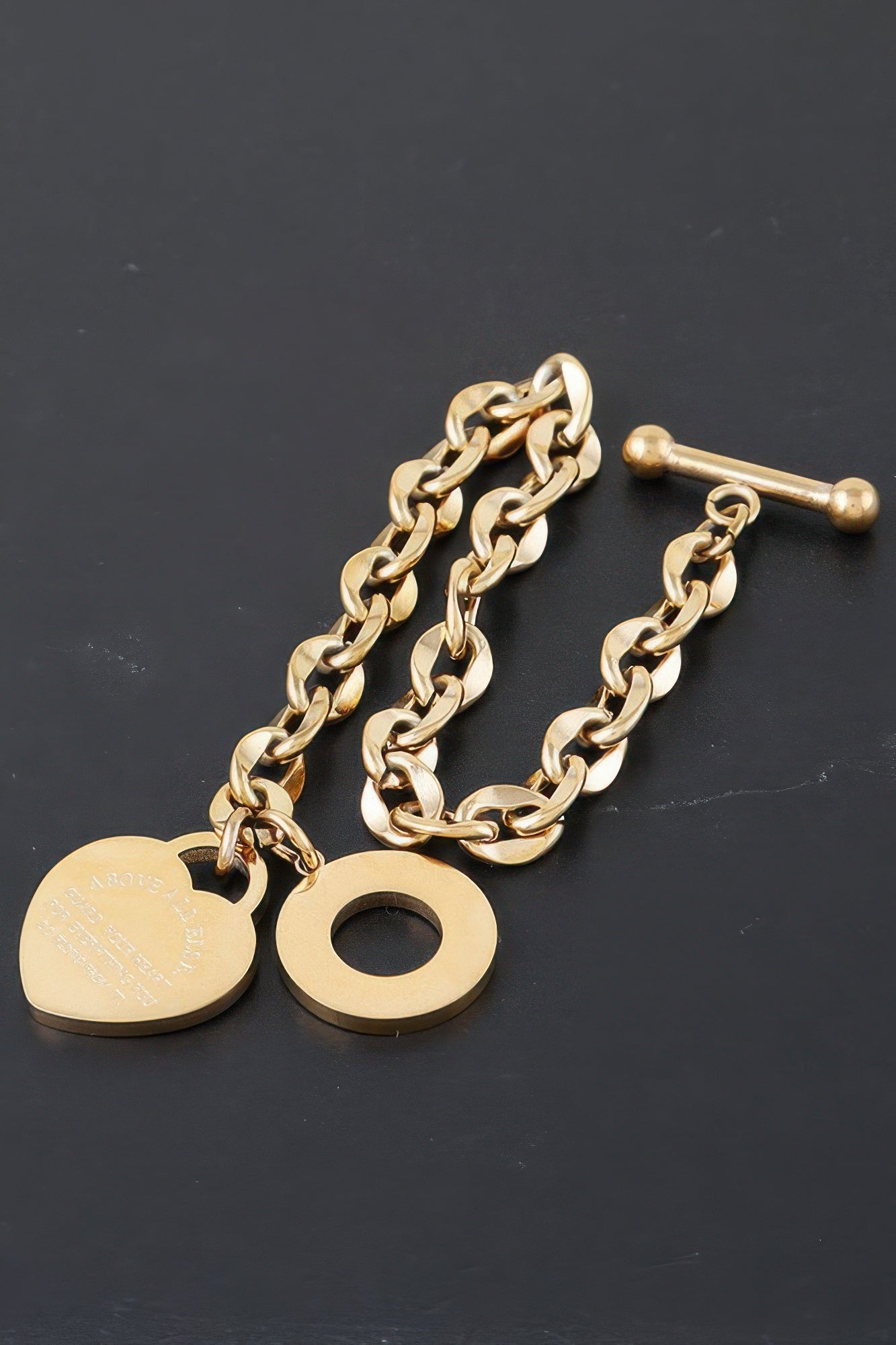 Heart Lock Pendant Toggle Bracelet | Mixtshop LLC