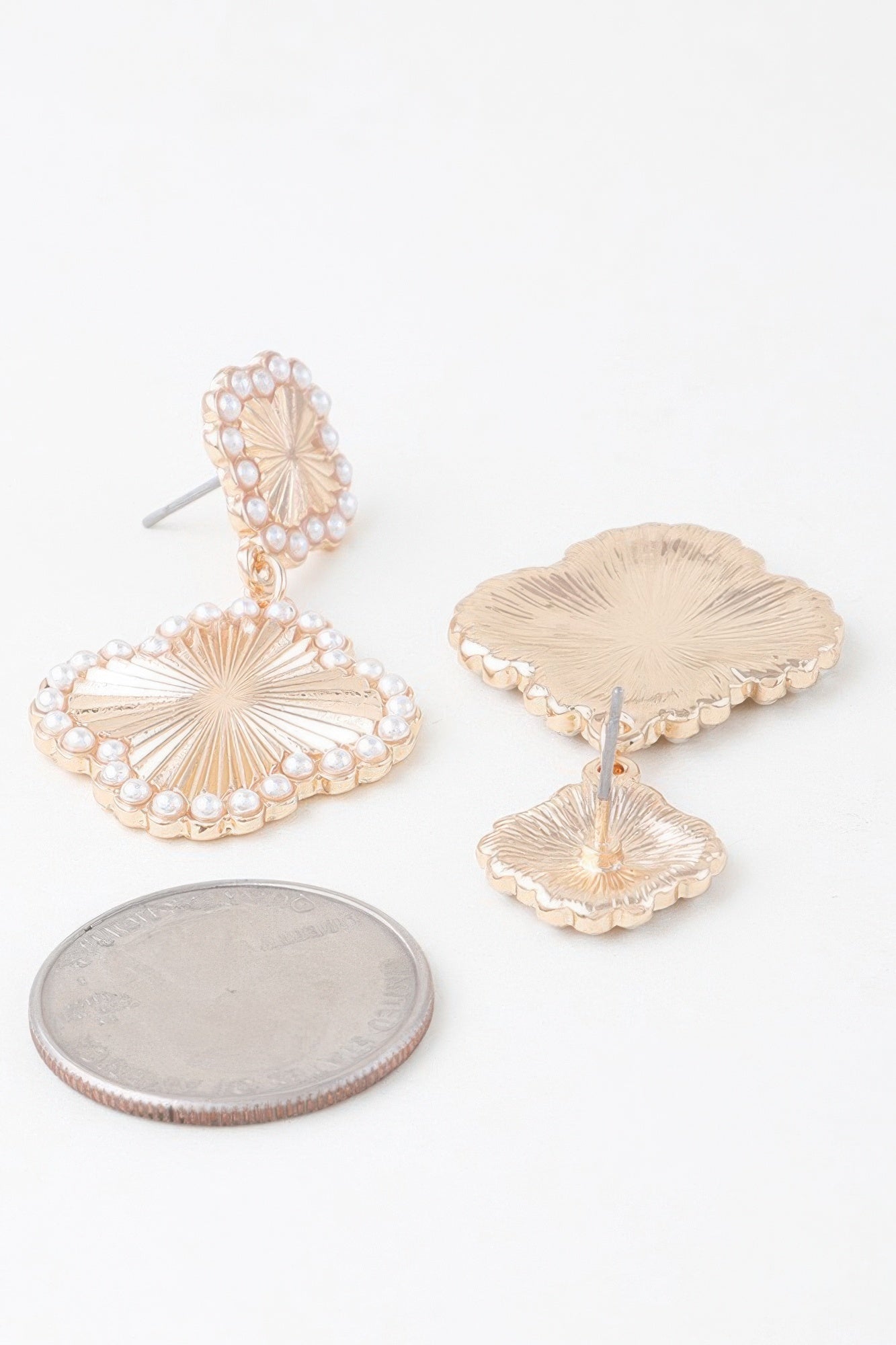 Pearled Clover Drop Earrings | Mixtshop LLC